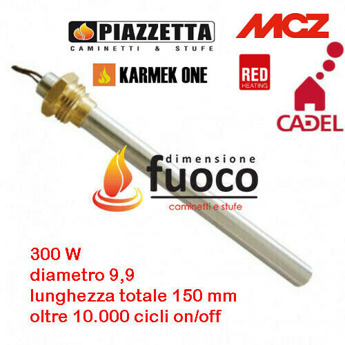 Resistenza Candeletta accensione 1041 per stufe a pellet da 3/8 pollici 9,5x167x156 mm