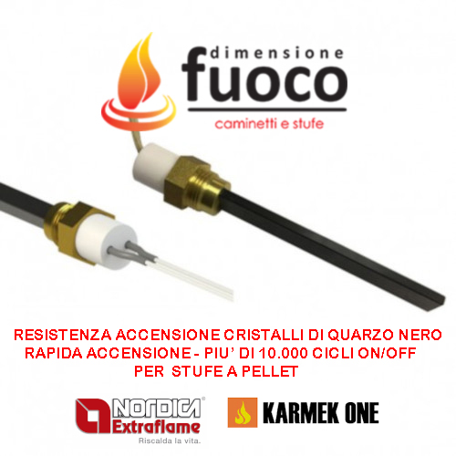 Candeletta resistenza stufa pellet 300w 220v Φ16/25mm resistenza accensione stufe  pellet 120/130mm : : Fai da te